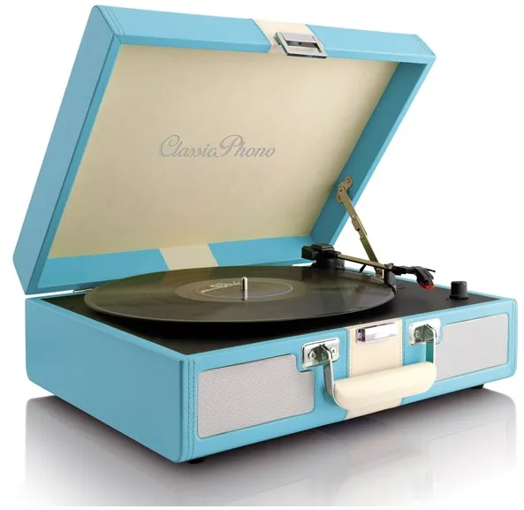Lenco CLASSIC PHONO TT-33 - Giradischi in valigetta - Altoparlanti integrati - Blu - Giradischi Blu