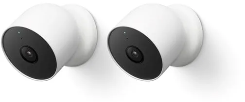Google Nest Cam - Telecamera di sicurezza per esterni/interni a batteria 2-Pack